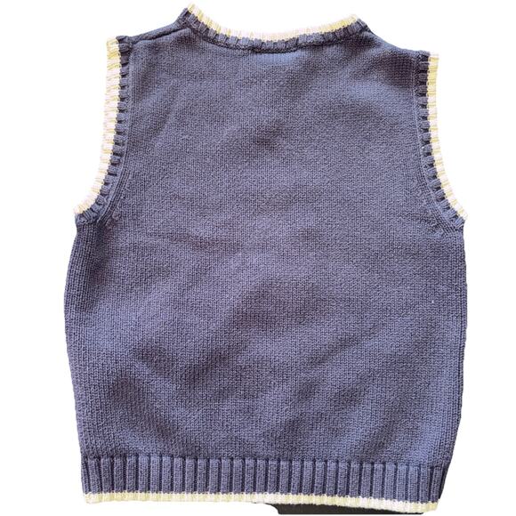 Janie And Jack Summer Boys Frog Navy Cotton Vest 5T - Picture 2 of 5
